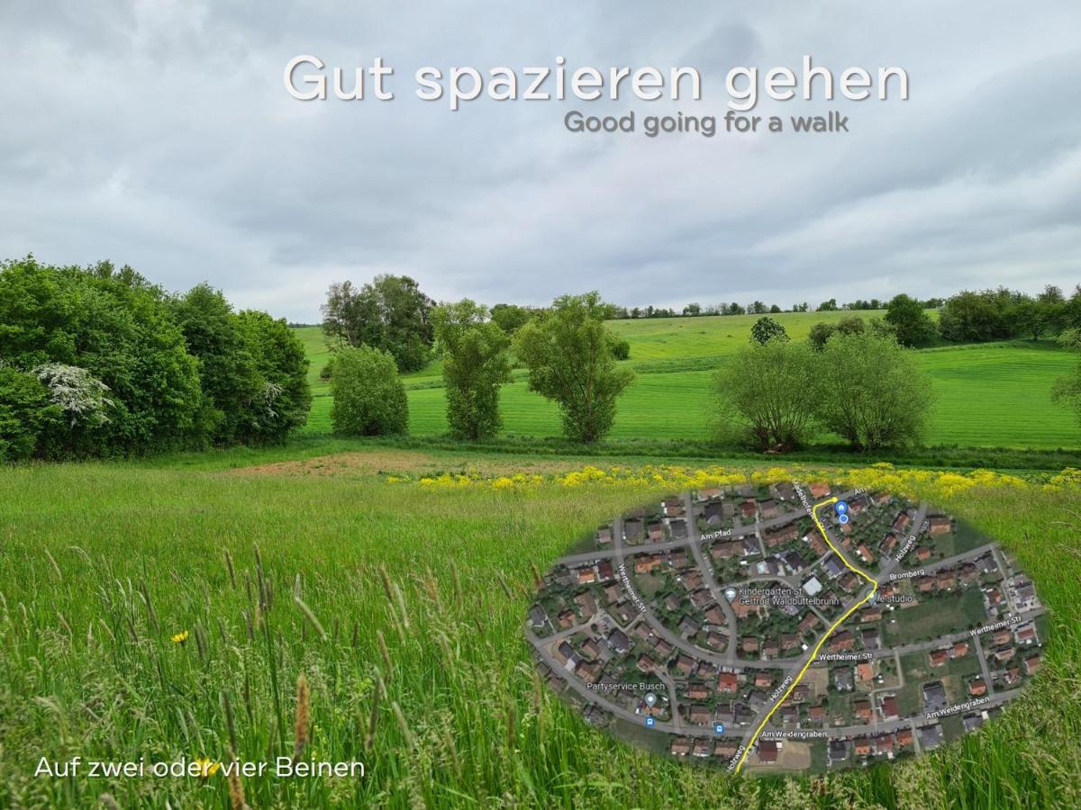 Lichtdurchflutetes Zimmer - Kaeppele Waldbuttelbrunn Bagian luar foto